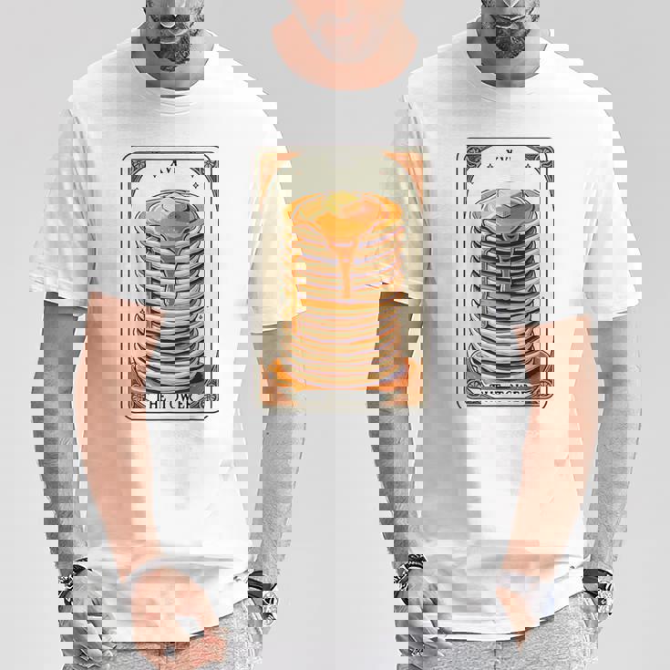 The Tower タロットカード パンケーキタワー 面白いパンケーキ Tシャツ 面白い贈り物
