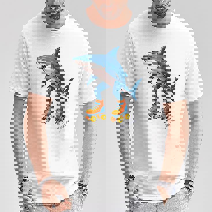 Tralalero Tralala ブレイン レッド ファニー サメ ミーム Tシャツ 面白い贈り物