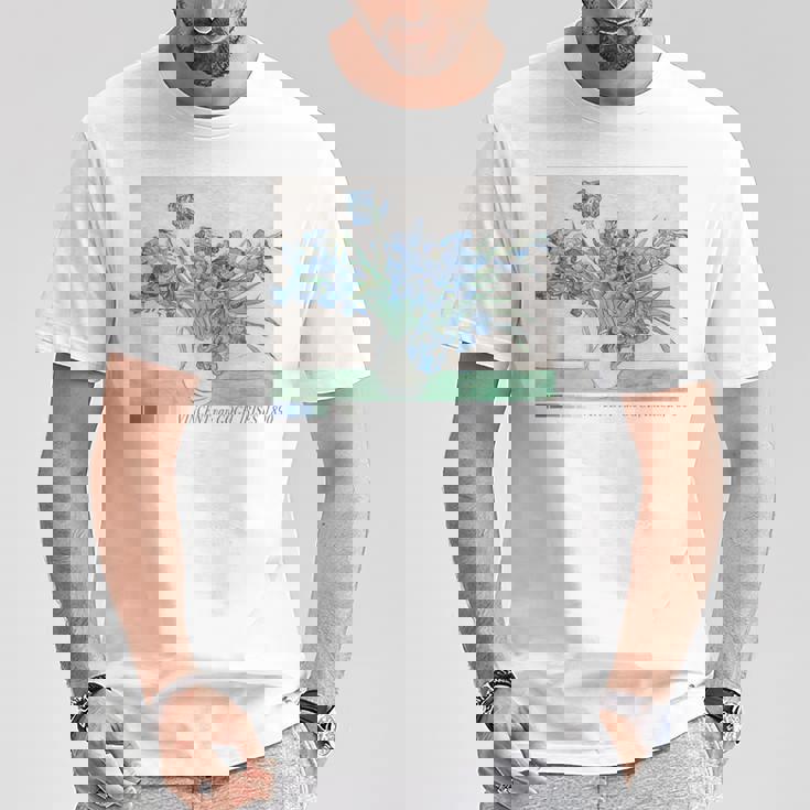 Trendyincentan Gogh Irises Famous Painting 1890 Tシャツ 面白い贈り物