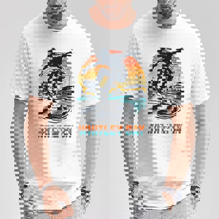 Whitley Baykateboardingグランジ Tシャツ 面白い贈り物