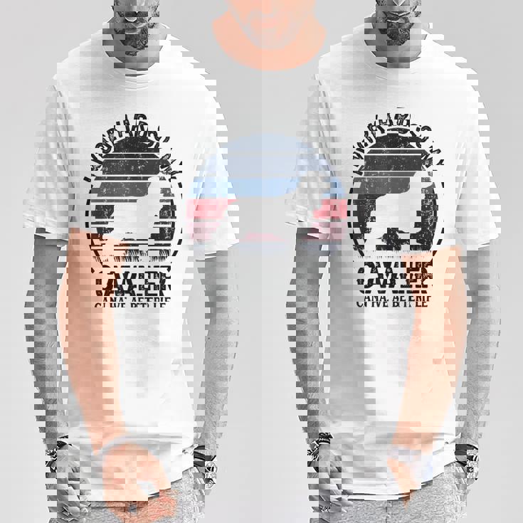 Work Hardo Dog Have Life 面白いレトロキャバリア Tシャツ 面白い贈り物