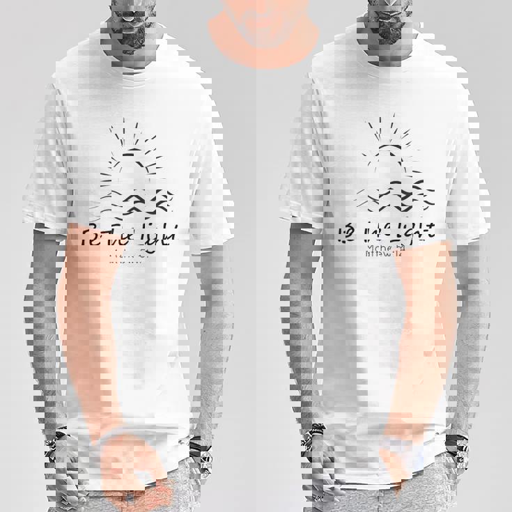 「光あれ」聖書マタイによる福音書第5章14節 Tシャツ 面白い贈り物