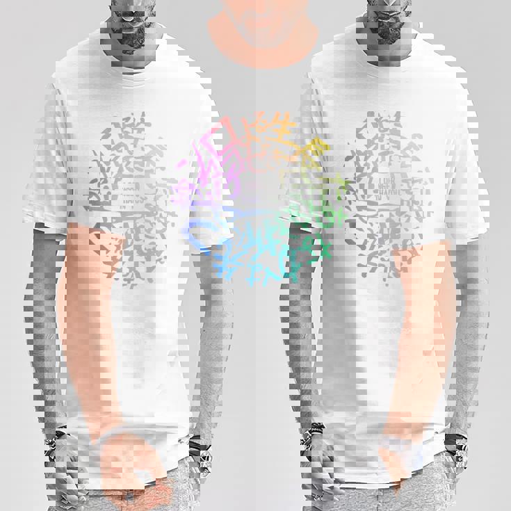 【あなたより長く 短歌ロゴ】 Tシャツ 面白い贈り物