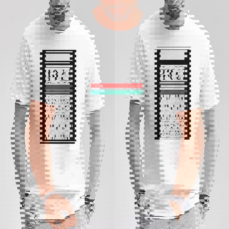 【バックプリント・背中側】Bocci ぼっち ロゴ 総柄 イタリア国旗風【変なtシャツ】陰キャ ブランド パロディ 面白 Tシャツ 面白い贈り物