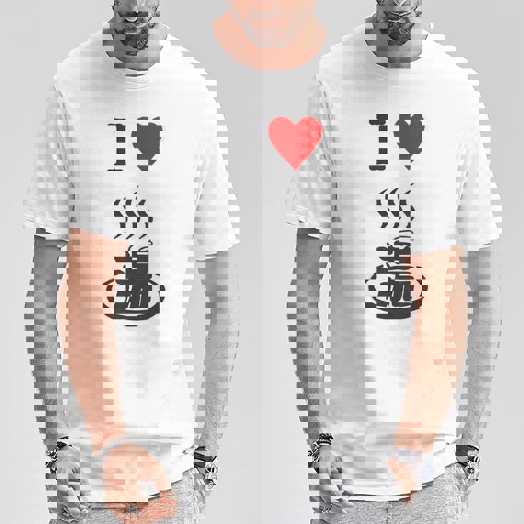 【バックプリント・背中側】アイラブ・湯 イラスト【温泉】お風呂 マーク 銭湯 記号 ハート 面白い Tシャツ 面白い贈り物