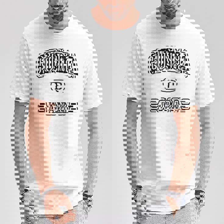 【バックプリント・背中側】群馬 Gunma【チームユニフォーム風】Jimo-T ジモティ 面白い Tシャツ 面白い贈り物