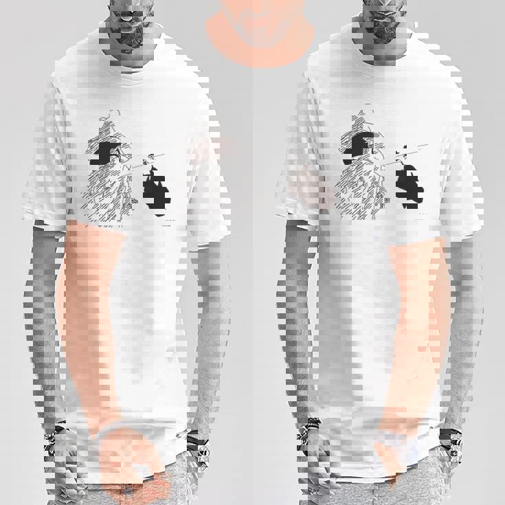 【映画】クレヨンしんちゃん 嵐を呼ぶ 夕陽のカスカベボーイズ コミックタッチ モノクロ Tシャツ 面白い贈り物