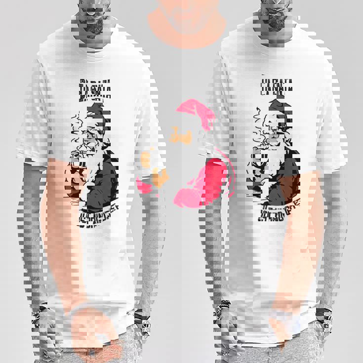 おもしろい親愛なるサンタさん、コーヒーを持ってきてクリスマスクリスマス Tシャツ 面白い贈り物