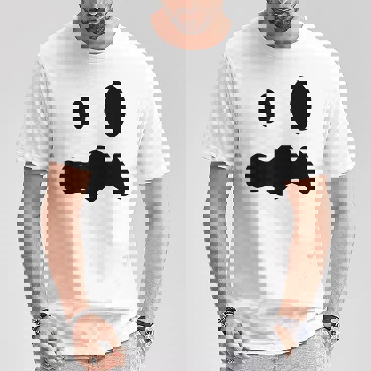 お化けの顔 ハロウィーン 幽霊 おばけ ゆうれい Tシャツ 面白い贈り物