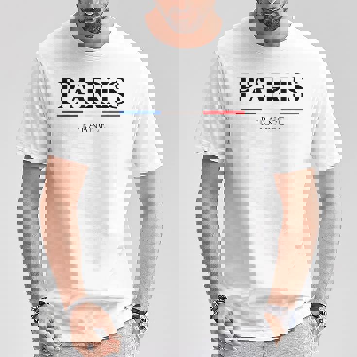 お土産 De Paris フランス国旗 愛の首都 ギフト Tシャツ 面白い贈り物