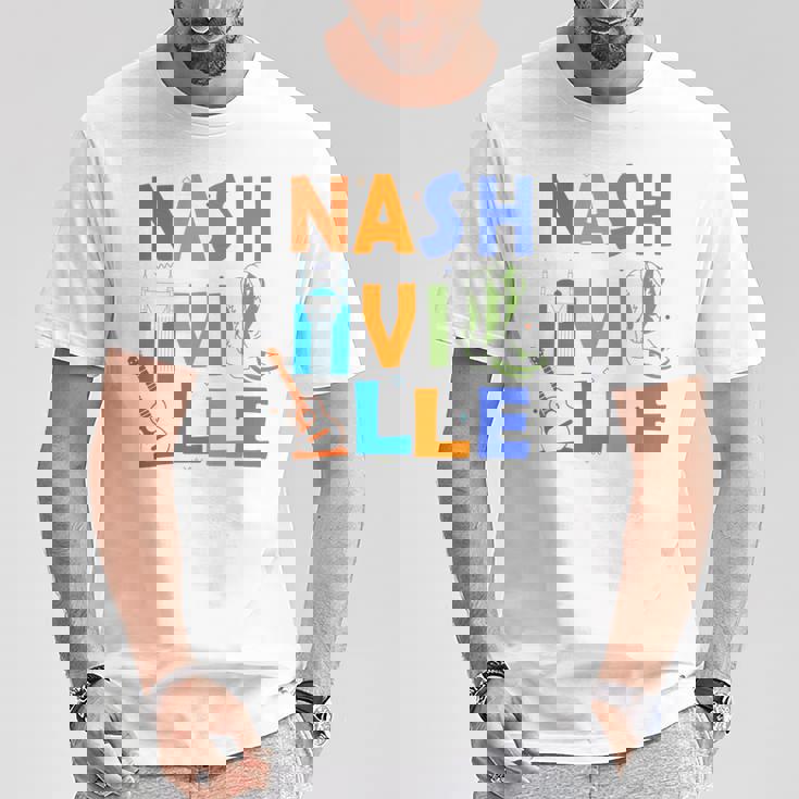 お土産 From Nashville Tn Trip Guitar Music City ナッシュビル 長袖tシャツ Tシャツ 面白い贈り物