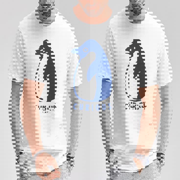 かわいいアデリーペンギン、学習者や探検家のためのミニマルアート。 Tシャツ 面白い贈り物