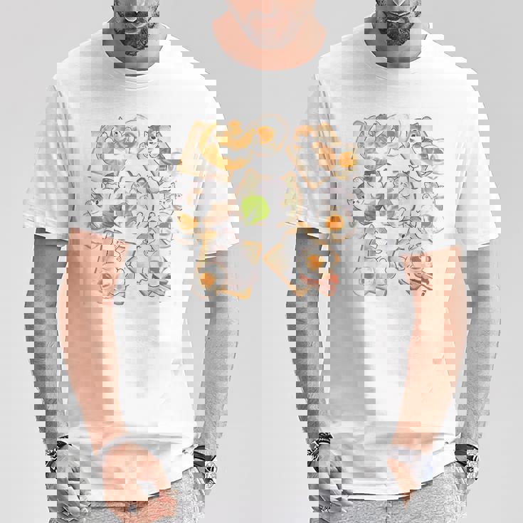 かわいい猫のパンおかしな猫と卵好き。 Tシャツ 面白い贈り物