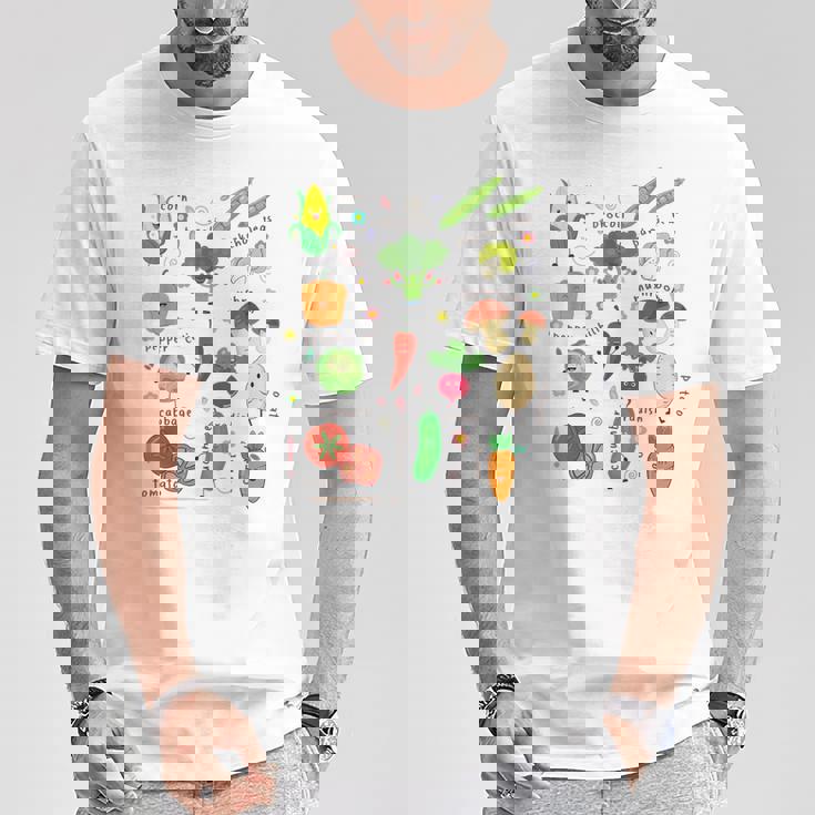 かわいい野菜 かわいい野菜 ヘルシーフード 食べる ビーガン Tシャツ 面白い贈り物