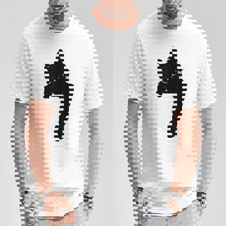 かわいい黒猫tシャツ ユニセックス Tシャツ 面白い贈り物