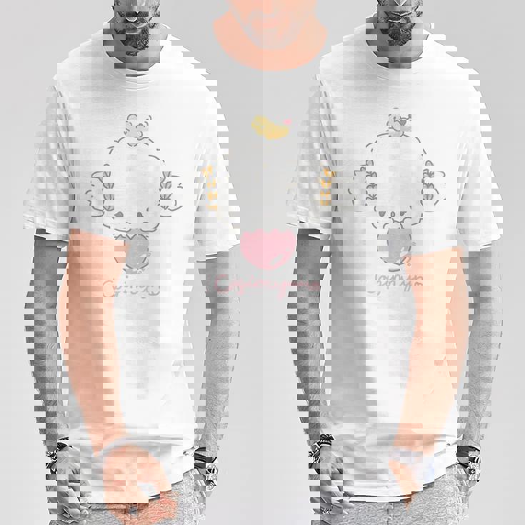 こぎみゅん ハート ライトカラー Tシャツ 面白い贈り物