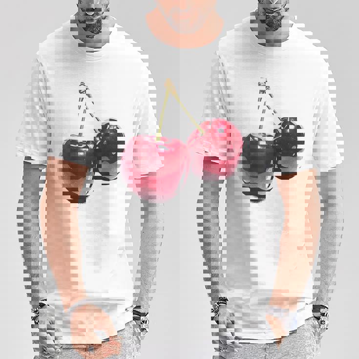 さくらんぼ フルーツ モチーフ イラスト さくらんぼ Tシャツ 面白い贈り物