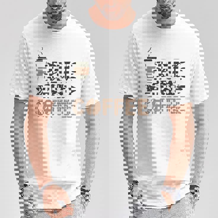 しかし、ファーストコーヒー面白いコーヒー愛好家の名言 Tシャツ 面白い贈り物