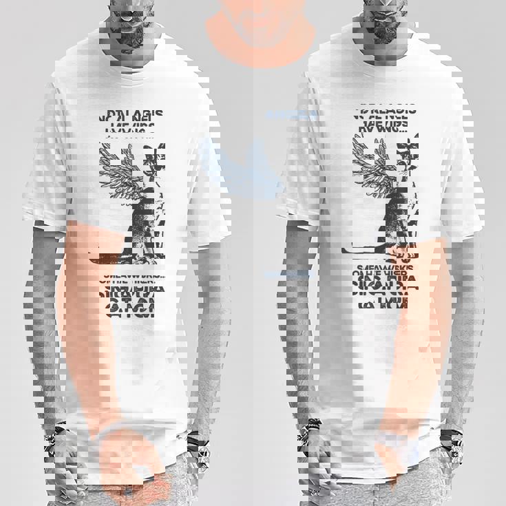 すべての天使に翼があるわけではない-マザーシンガプーラキャットママ Tシャツ 面白い贈り物