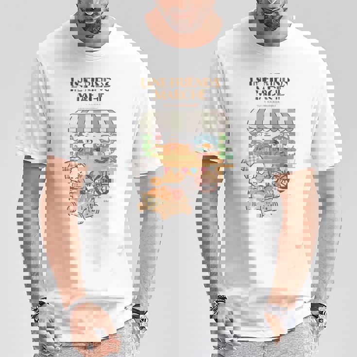 ねこぺん日和 ドーナツ屋さんロゴ付 Tシャツ 面白い贈り物