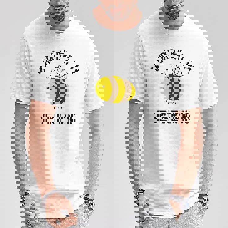 はちみつ養蜂 アイロニックビーキーパーハニー Tシャツ 面白い贈り物