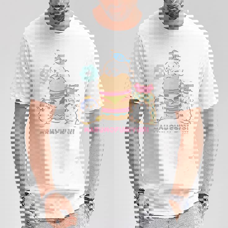 まるもふびより ハンバーガー Tシャツ 面白い贈り物