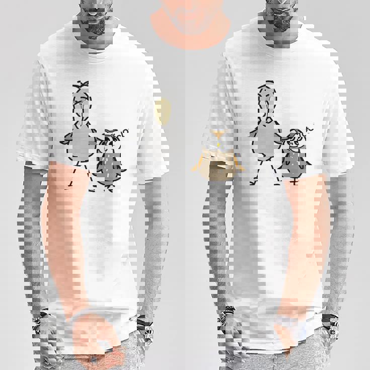 みんな大好きハシビロコウ 動かない鳥 はしび郎クラブtシャツ ハシビ郎とフクロウ Zoo ハシビロコウ フクロウ 鳥 Tシャツ 面白い贈り物