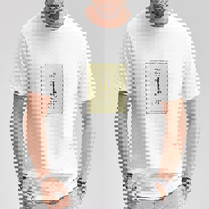 やる気スイッチ Off やる気スイッチ故障中 スイッチ おもしろ バックプリント 後ろプリント Tシャツ 面白い贈り物