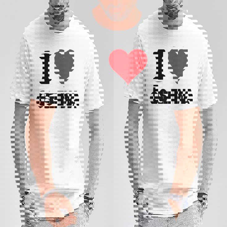 アイハート 大島ジャパンラブ 日本土産 Tシャツ 面白い贈り物