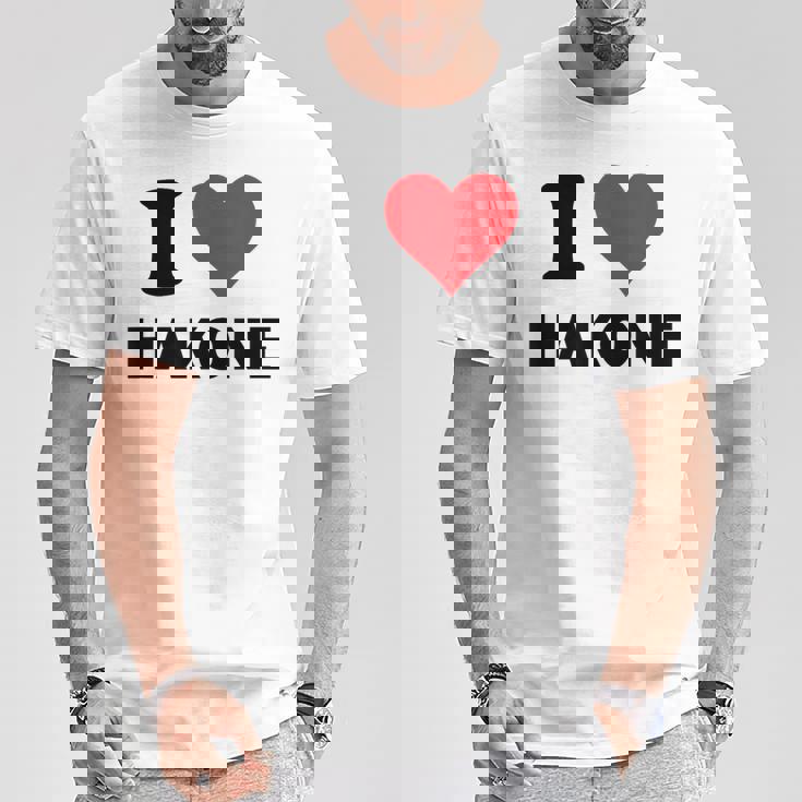 アイハート 箱根 日本 愛 日本土産 Tシャツ 面白い贈り物