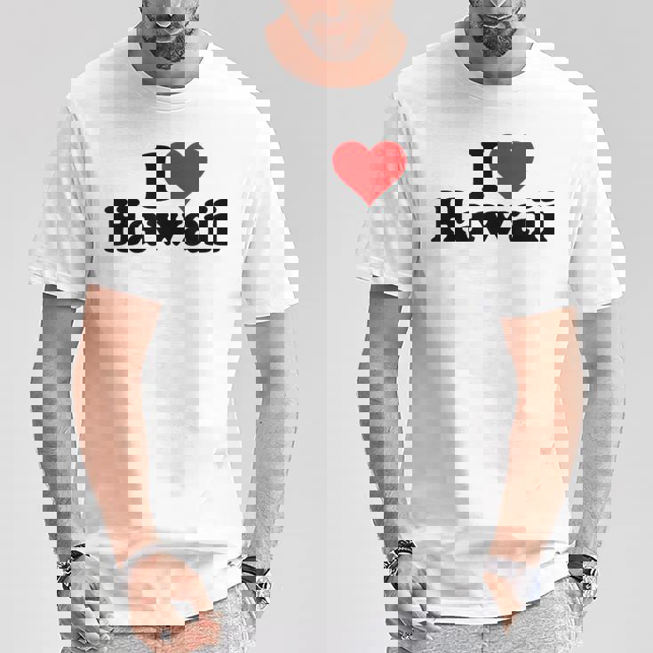 アイラブハートハワイ Tシャツ 面白い贈り物