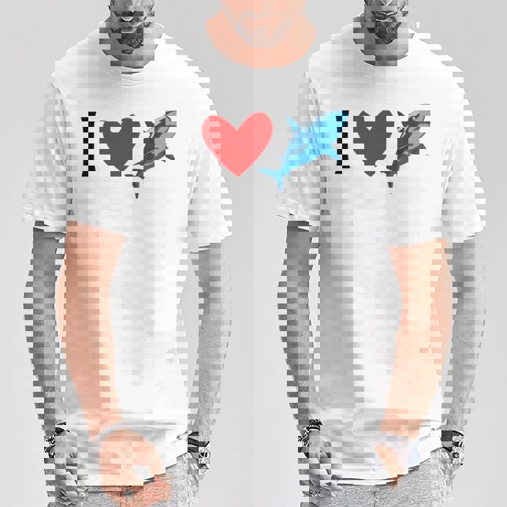 アイ・ラブ・シャークス Tシャツ 面白い贈り物