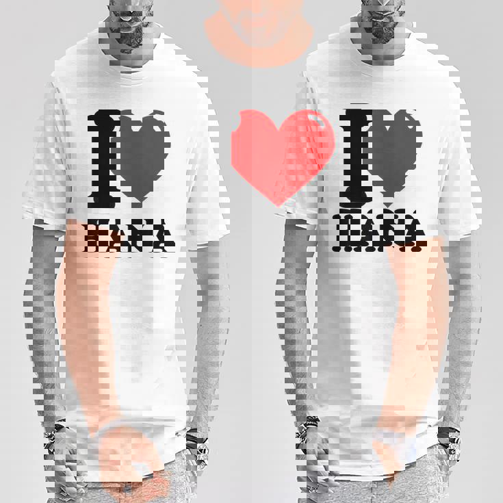 アイ・ラブ・ハナ Tシャツ 面白い贈り物