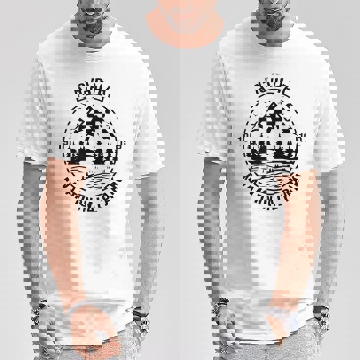 アカディア国立公園 メイン州 山 自然 ハイキング ヴィンテージ Tシャツ 面白い贈り物