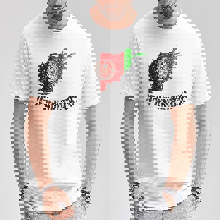 アフガニスタンの国旗 アンティーク調 男性 女性 キッズ アフガニスタン Tシャツ 面白い贈り物