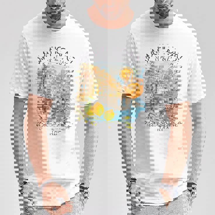 アマルフィ 海岸 イタリア 旅行 旅行 バケーション 地中海 Tシャツ 面白い贈り物