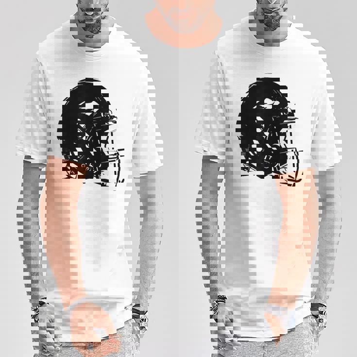 アメフト ヘルメット スケッチ アメリカンフットボール トレーニング Tシャツ 面白い贈り物