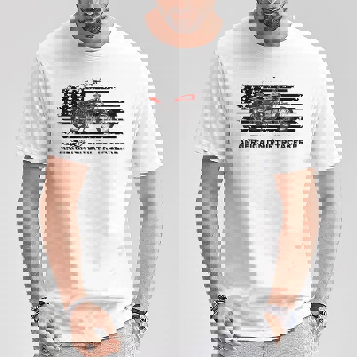 アメリカンダートトラッカー フラットトラックレーサー ダートトラック メンズ ボーイズ Tシャツ 面白い贈り物