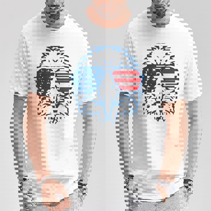 アメリカン・イーグル アメリカ国旗 7月4日 愛国 Tシャツ 面白い贈り物