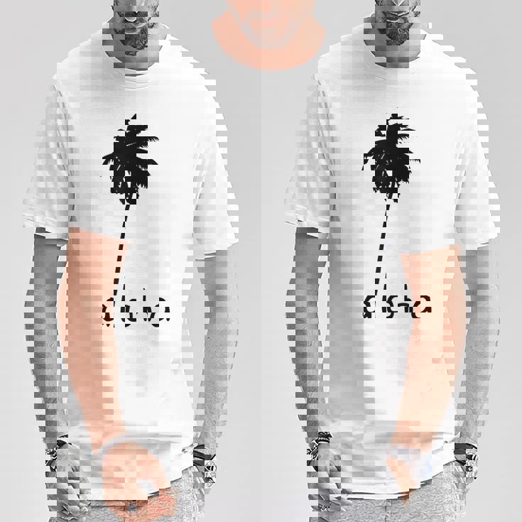 アロハ ハワイ ハワイアン ヤシの木 Tシャツ 面白い贈り物