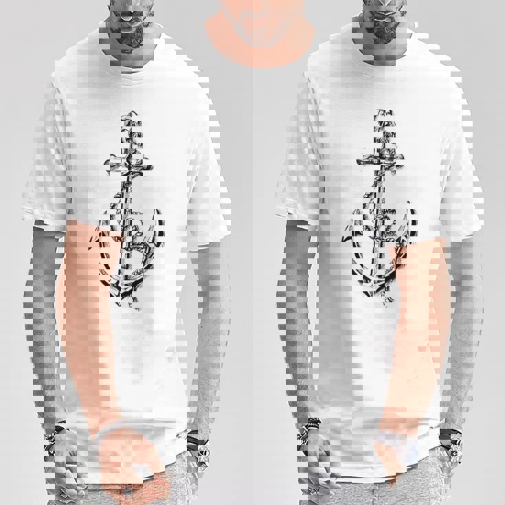 アンカー モチーフ アンカー 船 錨 海 錨 Tシャツ 面白い贈り物
