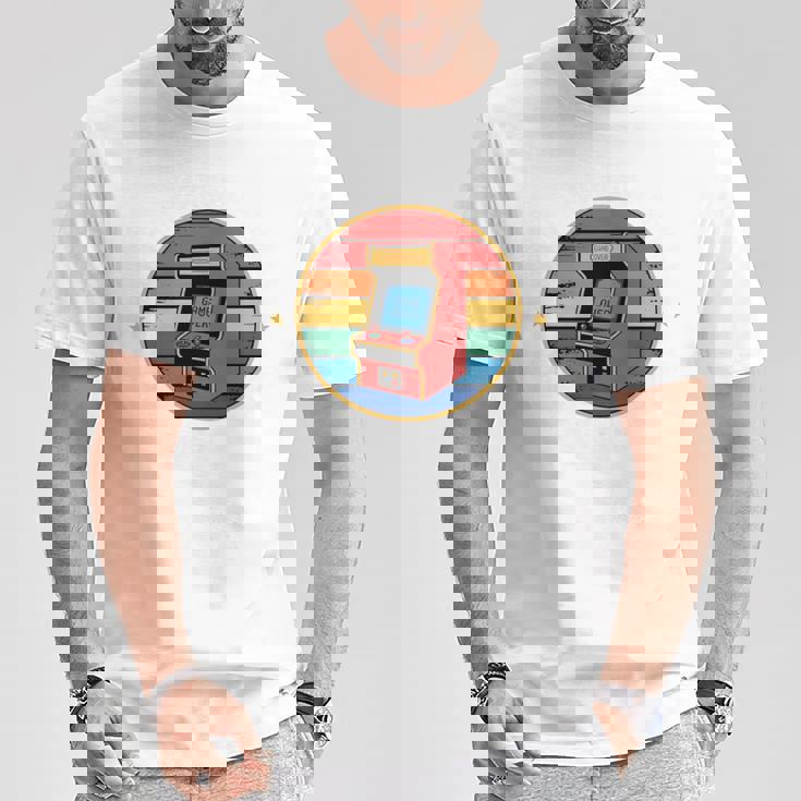 アーケード ゲーマー ビデオゲーム レトロ ゲーマー 長袖tシャツ Tシャツ 面白い贈り物