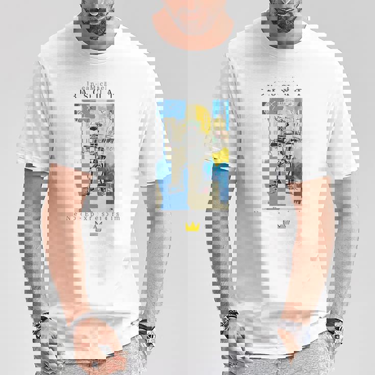 アーバン ストリートウェア グラフィック バスキア アート 抽象 Tシャツ 面白い贈り物