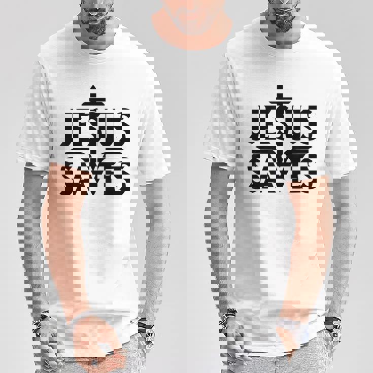 イエス・キリスト教徒を救う Tシャツ 面白い贈り物