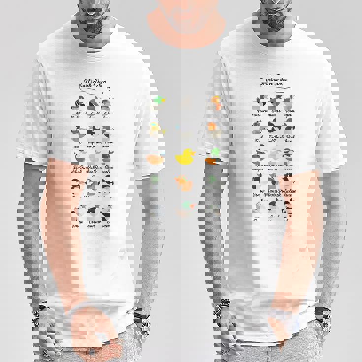 イギリス アヒル かわいい 動物 鳥 陽気なウィットティユーモア Tシャツ 面白い贈り物