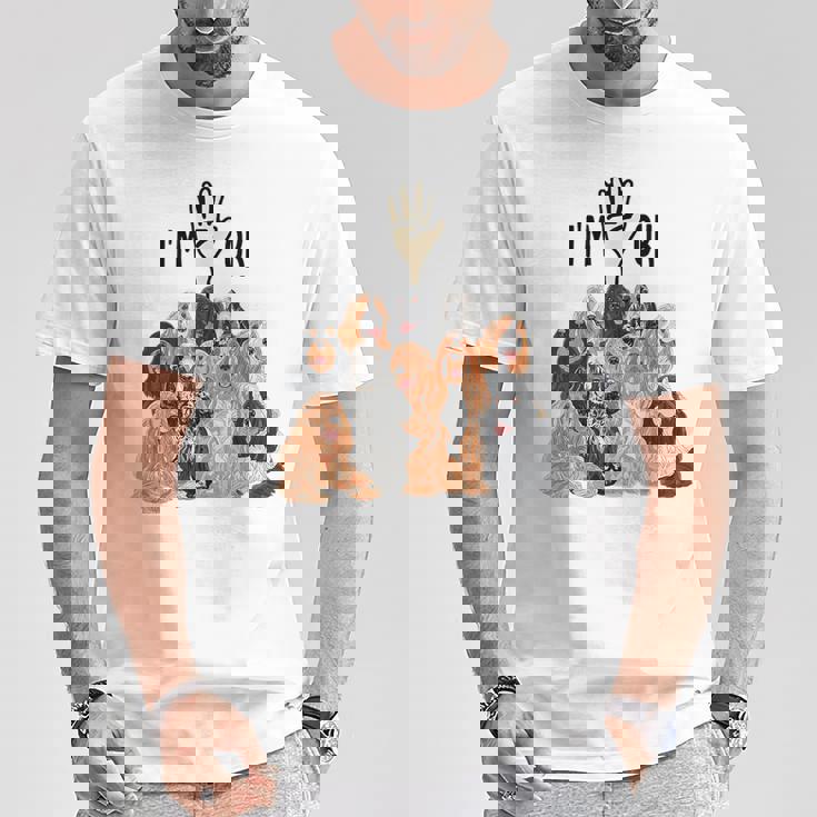 イングリッシュコッカースパニエルがいっぱい Tシャツ 面白い贈り物