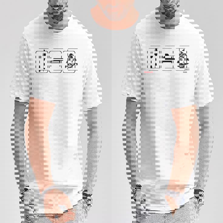 イート・スリープロータリー Tシャツ 面白い贈り物