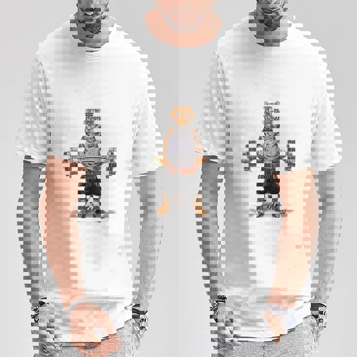 ウェイトリフティング 筋トレ バーベル やる気がないなら家に帰れ トラ 虎 Tシャツ 面白い贈り物