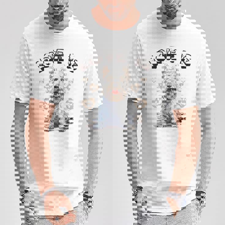 ウェスティ・ウェスト・ハイランド・ホワイト・テリア犬種愛は Tシャツ 面白い贈り物