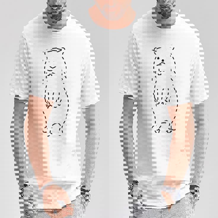 ウォンバット かわいいげっ歯類 森の動物図鑑 Tシャツ 面白い贈り物